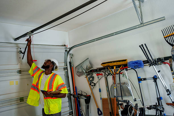 Professional Garage Door Roller Replacement technician working in Spotswood, NJ